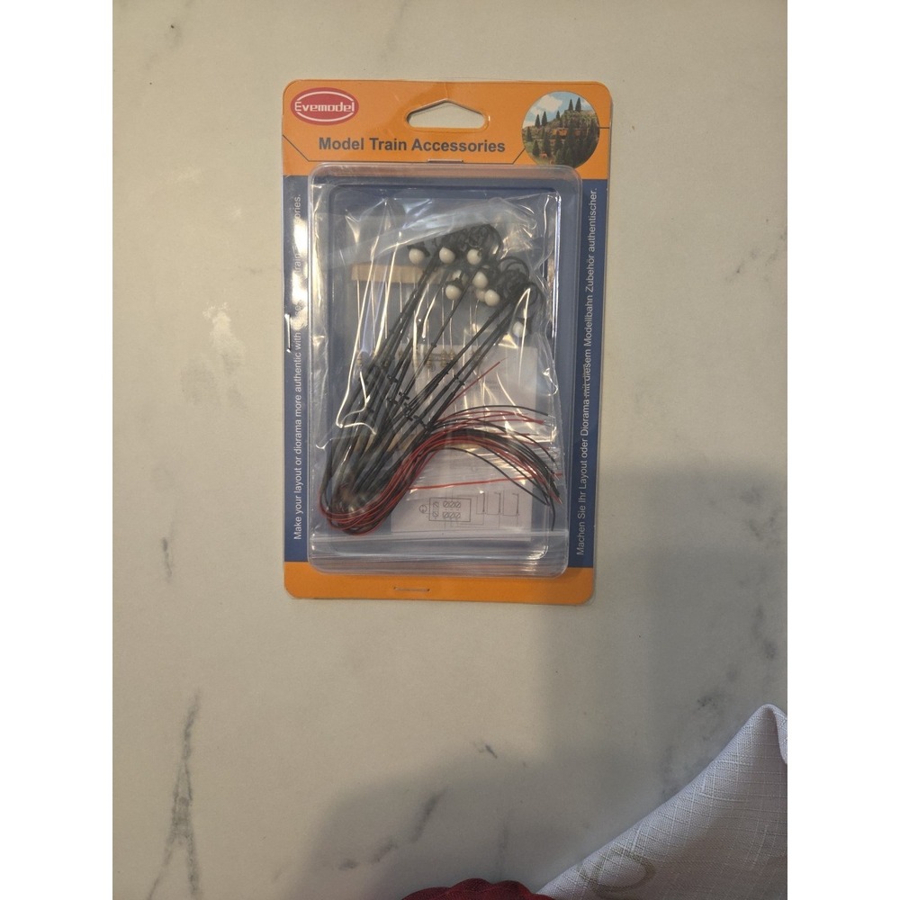 Evemodel Model Train Accessories‎ 10 LED Lamp Post Lights LYM58-10-NUS